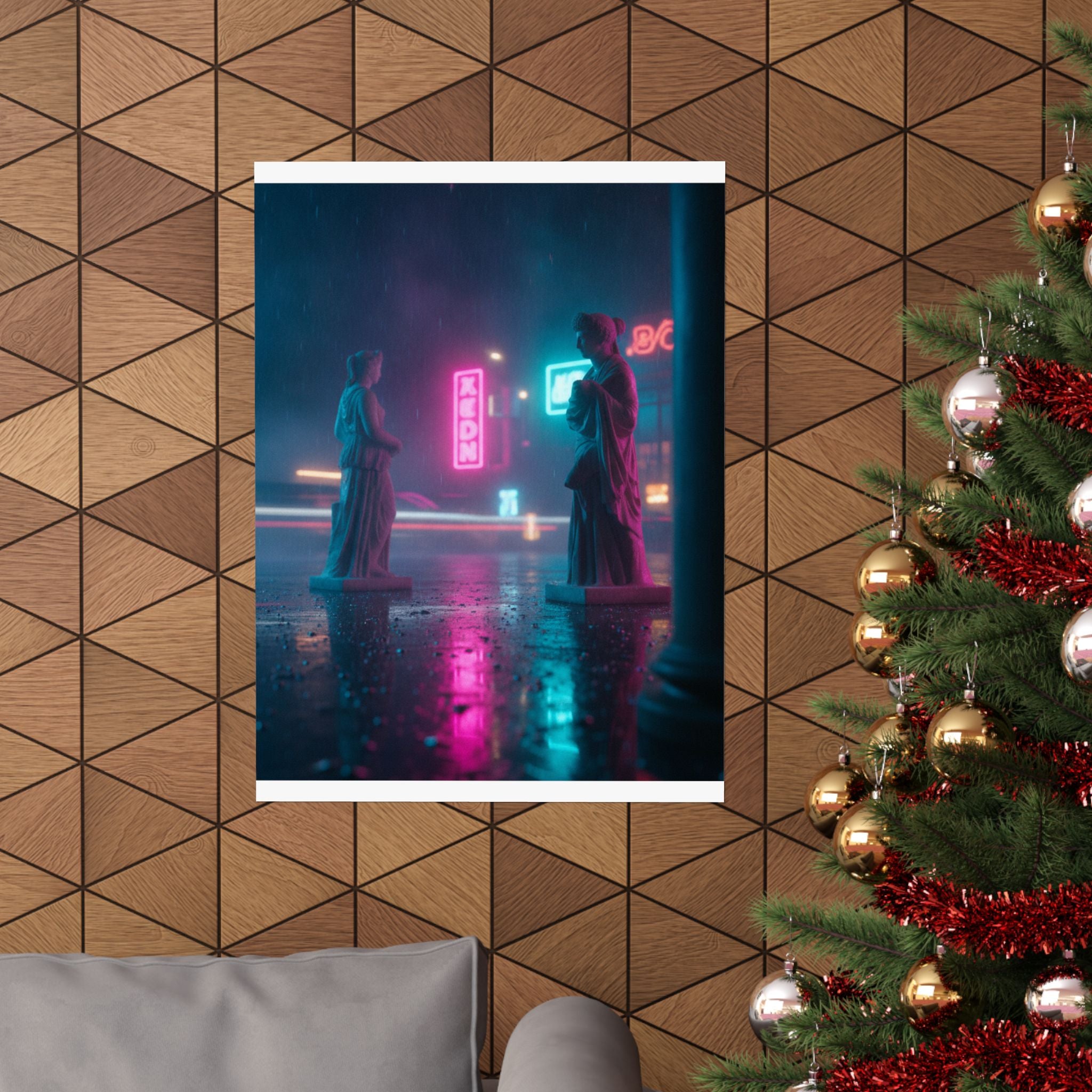 Neon Noir — Person — Matte Poster