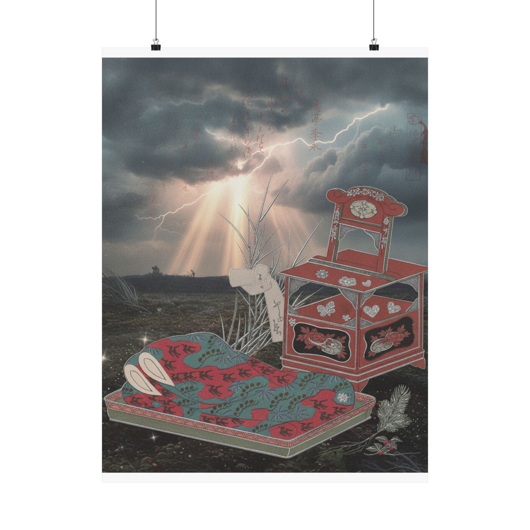 Dramatic Storm — Cabinet For The Toilet And Bed-Clothes — Matte Poster