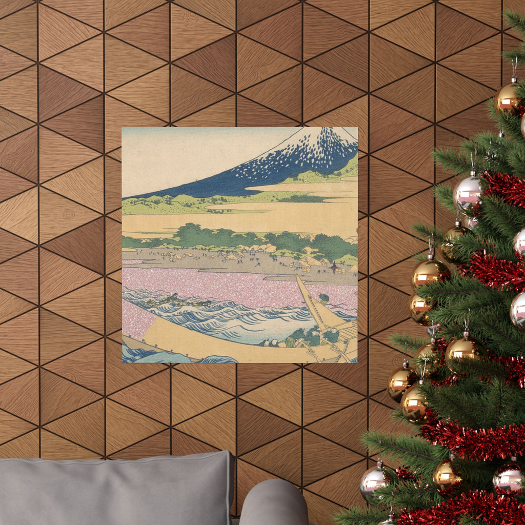 Scenic Nature — Tago Bay Near Ejiri On The Tōkaidō (Tōkaidō Ejiri Tago No Ura Ryaku Zu), From Th — Matte Poster