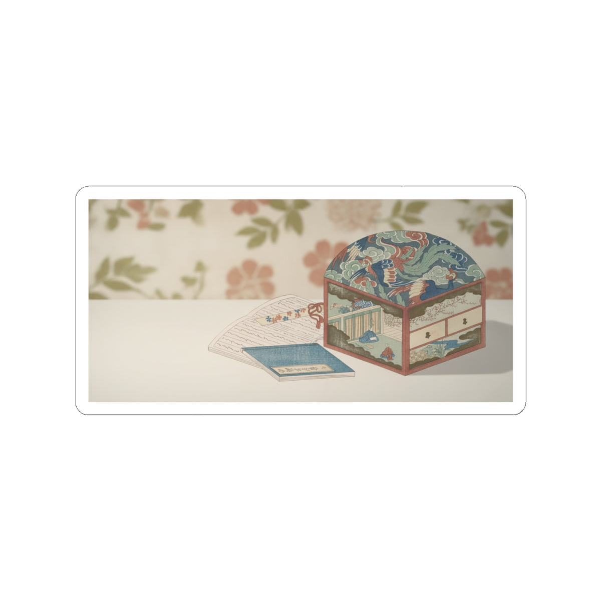Product Marketing — Box And Books — Kiss-Cut Sticker