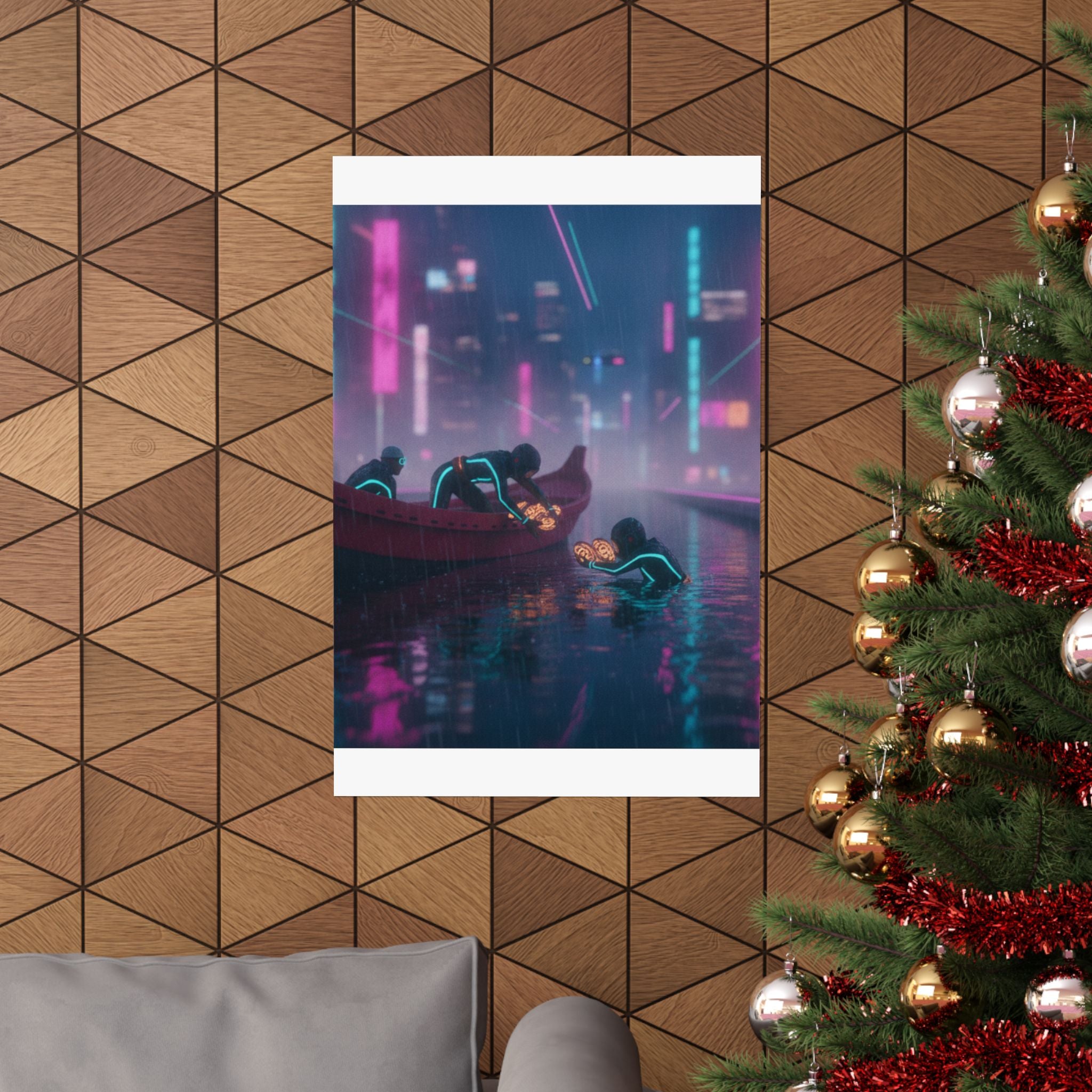 Neon Noir — Seishu Awabi-Tori No Zu — Matte Poster
