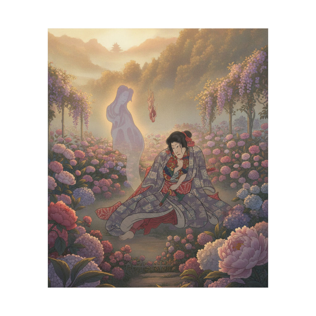 Scenic Nature — Toriyama Akinari Terutada With Ghost; (The Lavender Chapter) — Matte Poster