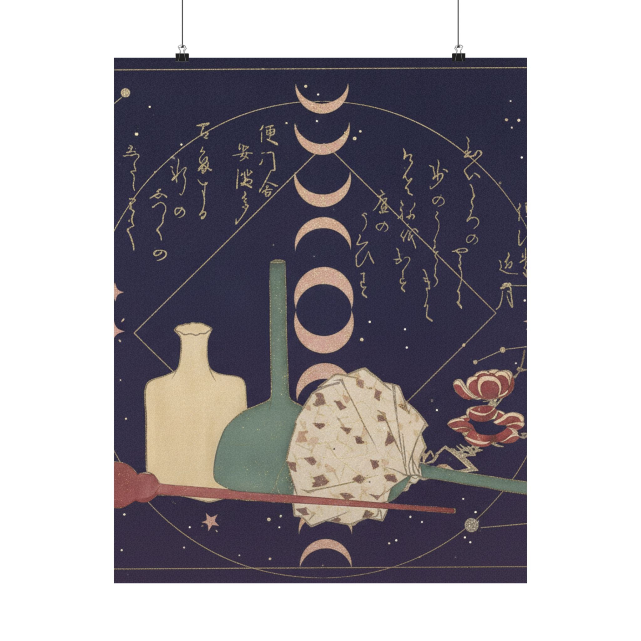 Celestial — Glass-Wares With Plum Blossoms — Matte Poster