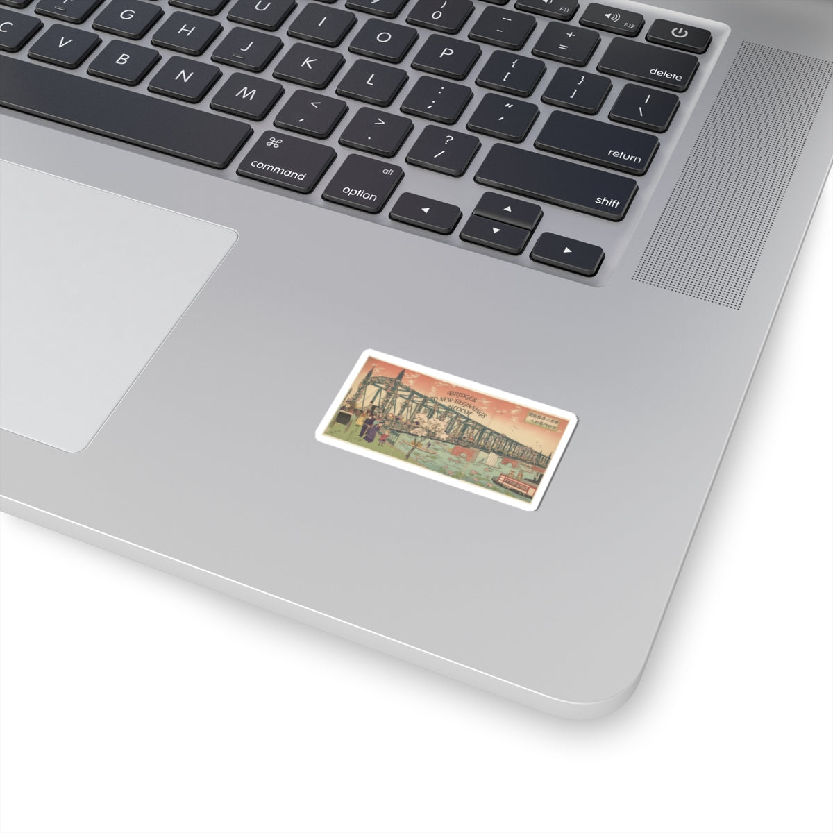 Affirmation — Illustration Of The Opening Of Azuma Bridge In Tokyo (Tokyo Meisho No Uchi Azuma — Kiss-Cut Sticker