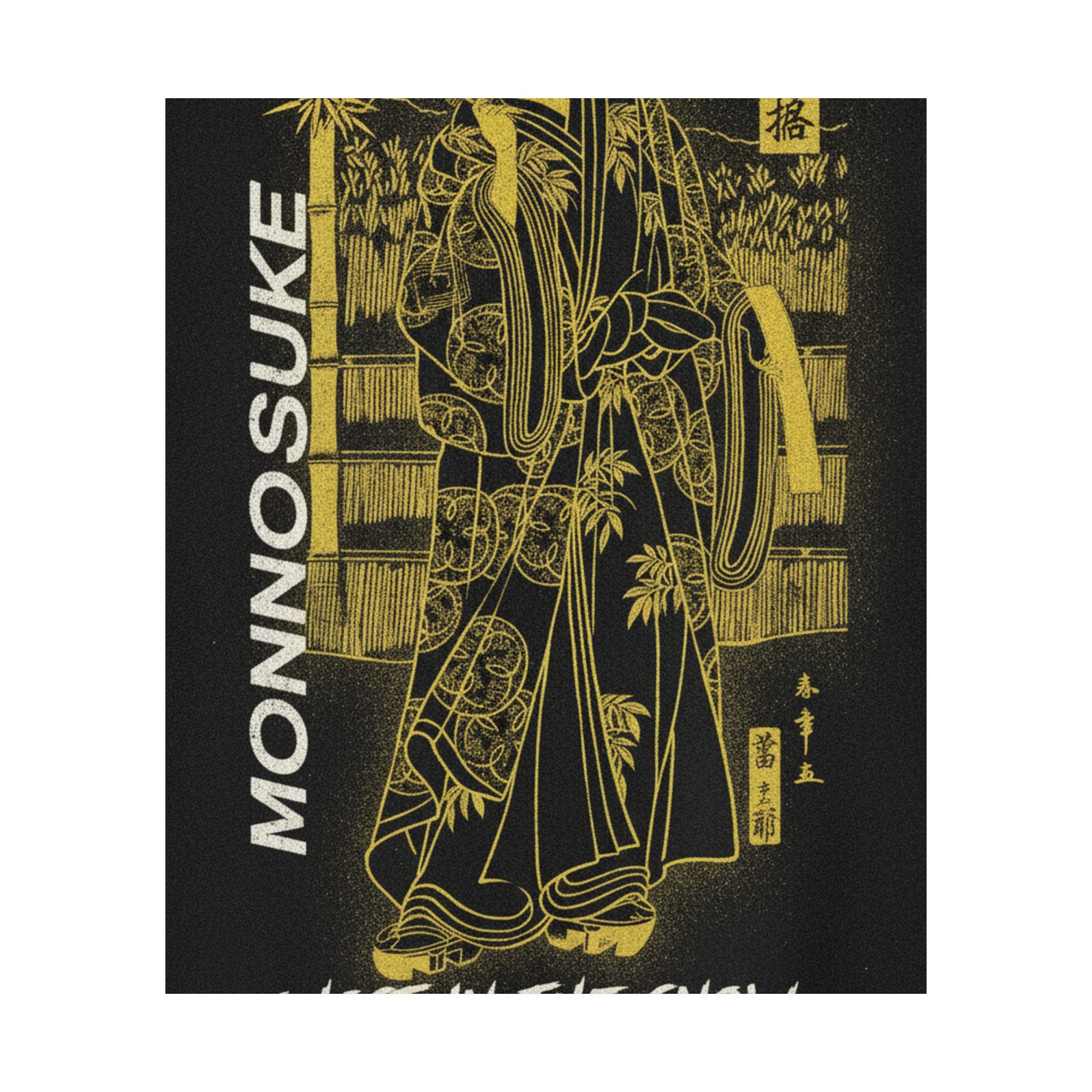 Streetwear Collage — The Second Ichikawa Monnosuke As A Man Of High Rank Standing In The Snow — Matte Poster