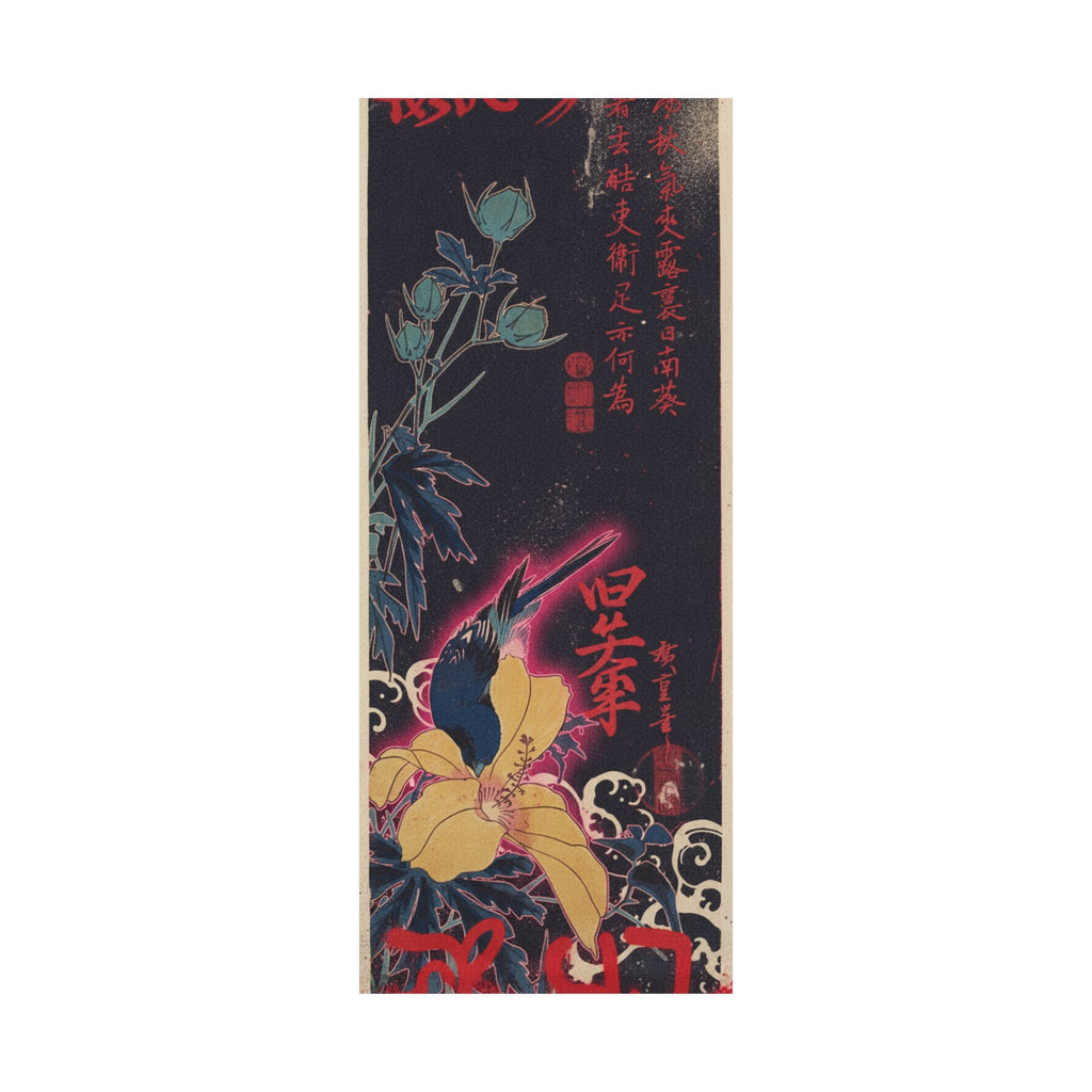 Japanese Street — Blue Bird — Matte Poster