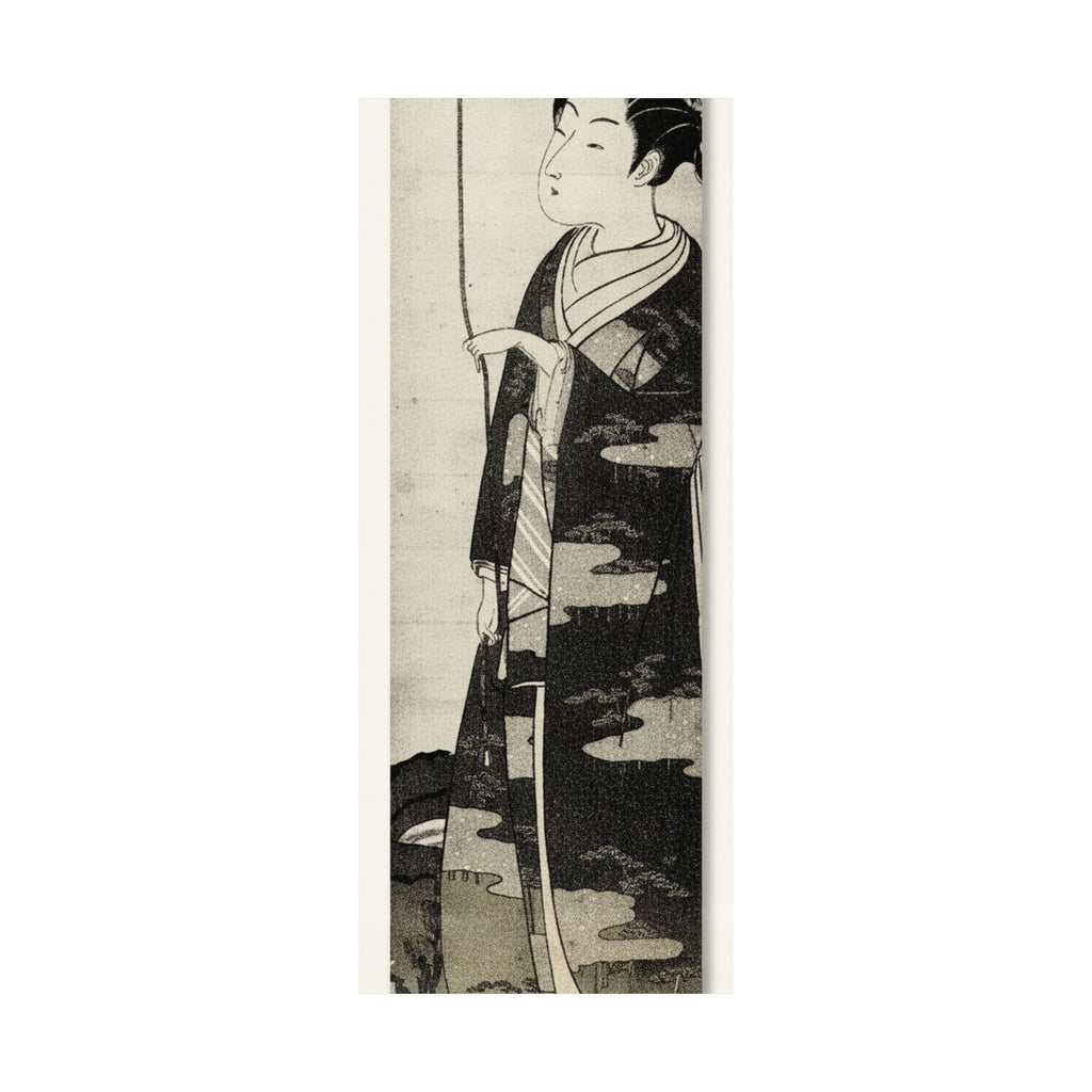 Ecommerce Main — A Woman Playing With A Monkey Which Has Climbed A Tree — Matte Poster