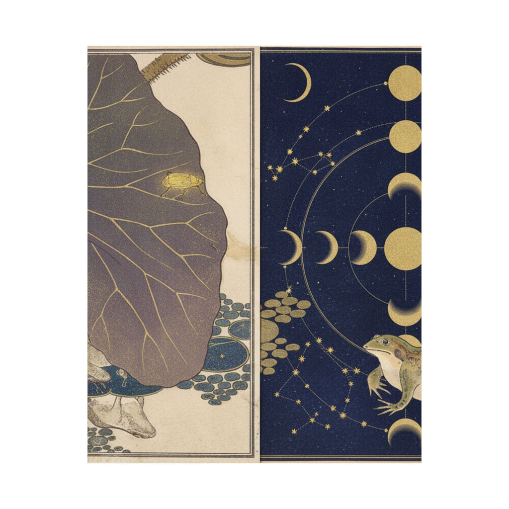 Celestial — Frog (Kaeru); Gold Beetle (Kogane Mushi), From The Picture Book Of Crawling Crea — Matte Poster