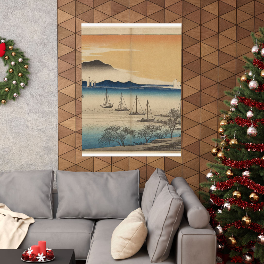 Affirmation — Sailing Boats Returning To Yabase, Lake Biwa — Matte Poster
