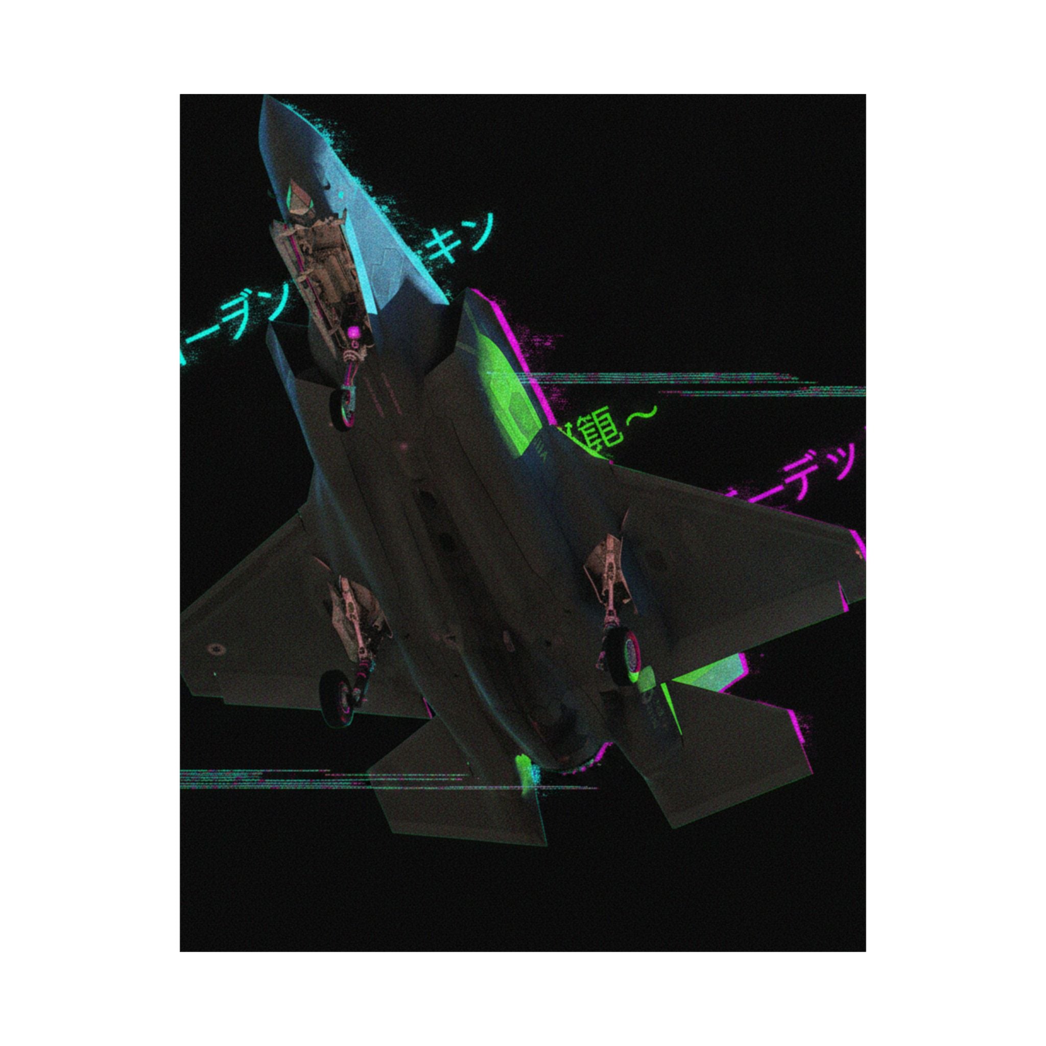 Glitch Culture — Plane — Matte Poster