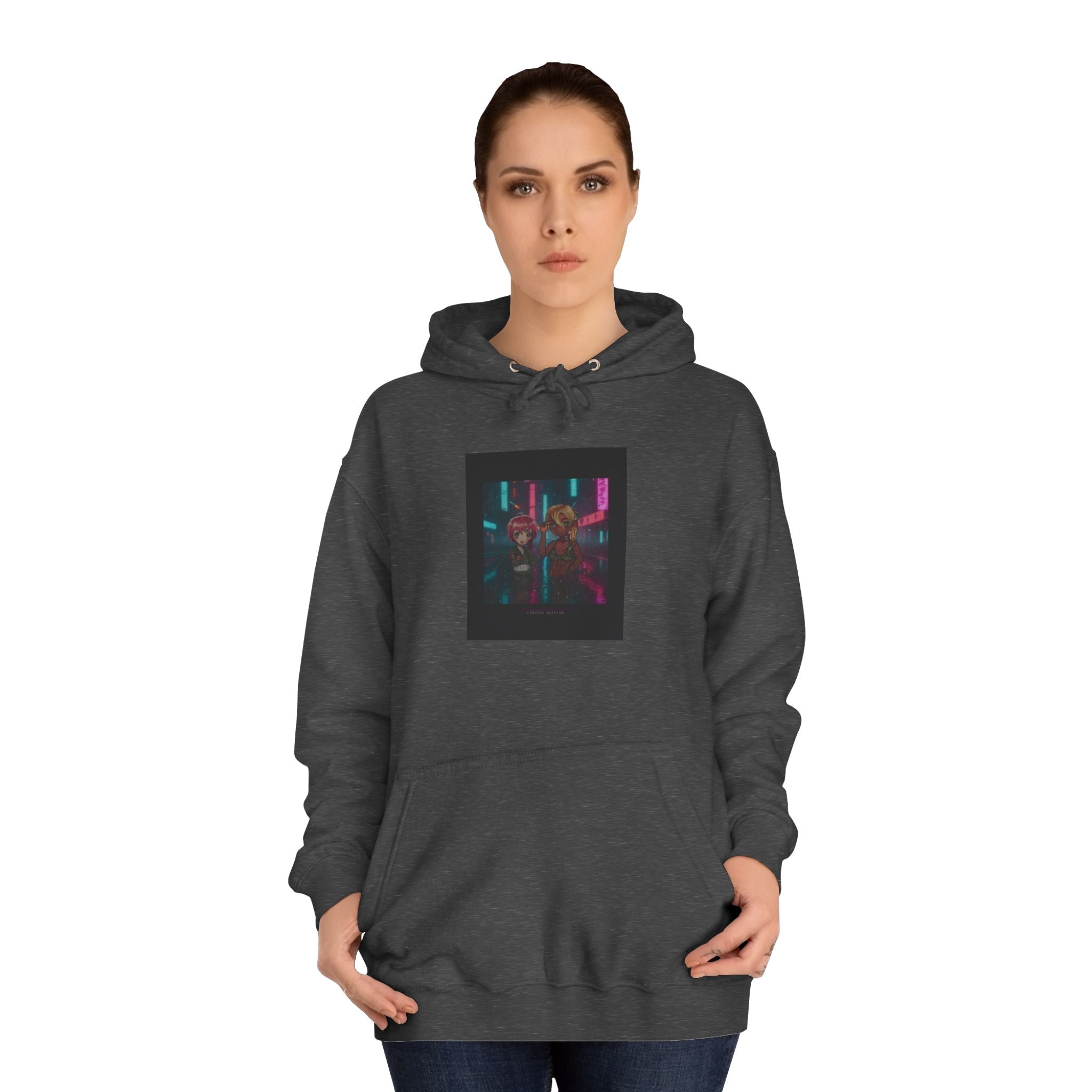 Neon Rain Anime Cyberpunk Street Pullover Hoodie