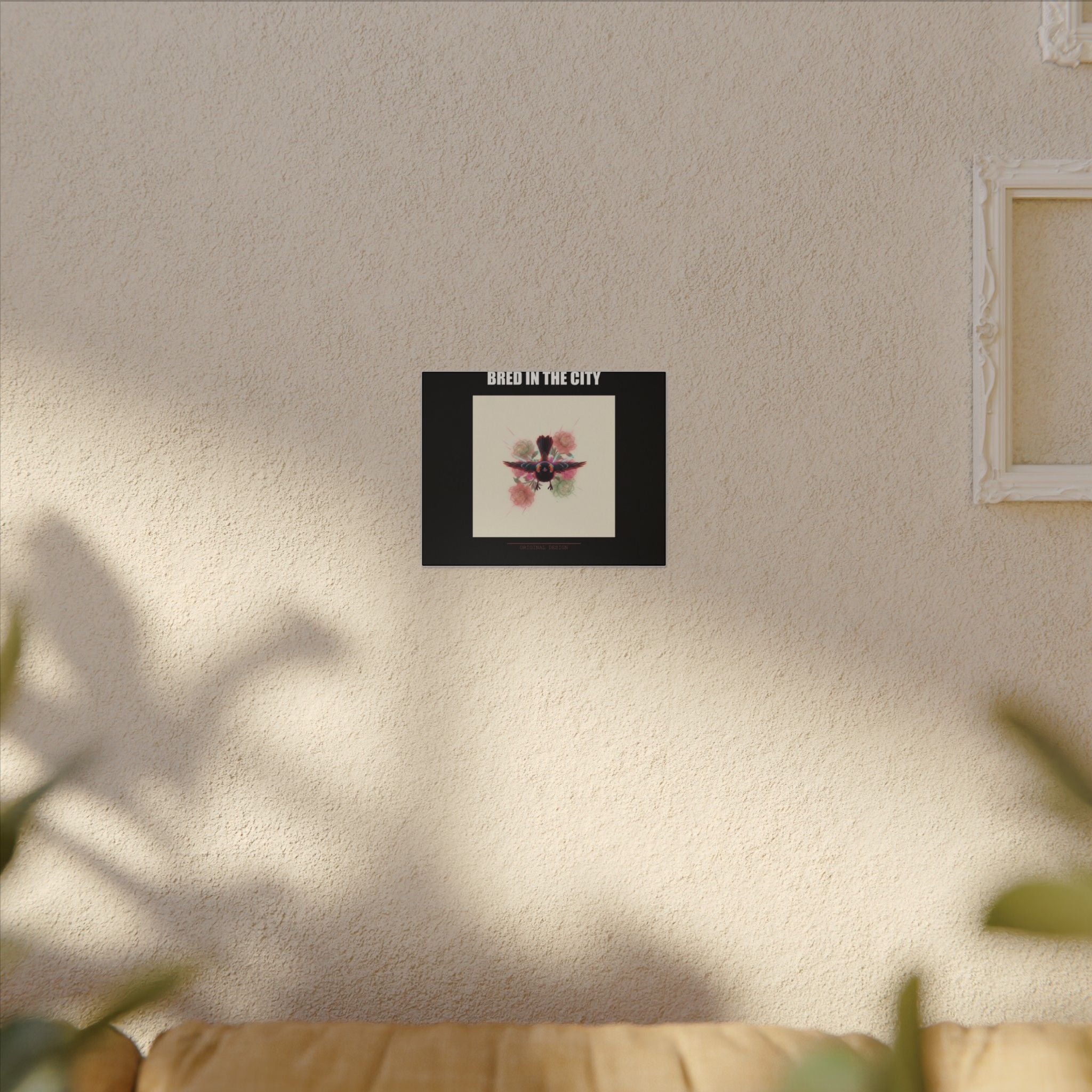 BRED IN THE CITY Flying Bird & Roses Matte Canvas