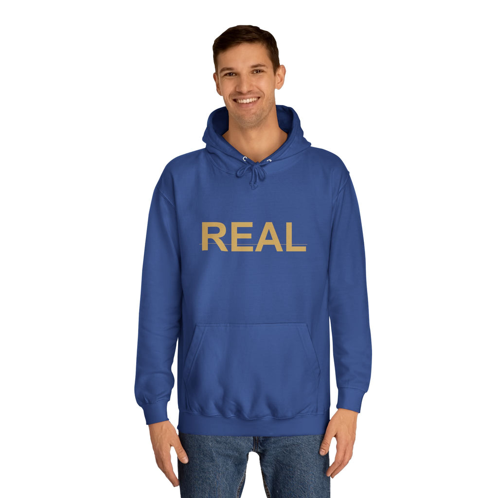 REAL Gold Block Letter Minimalist Statement Hoodie