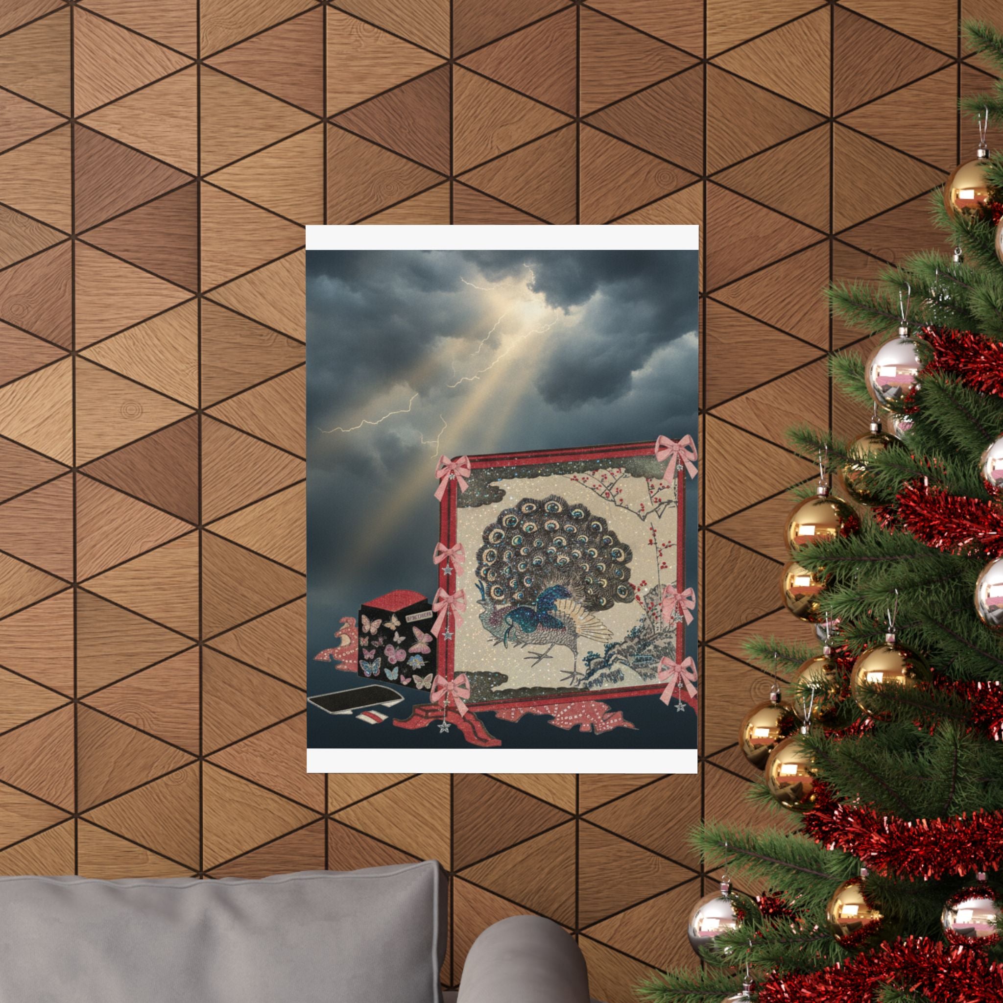 Dramatic Storm — Screen And Lady'S Work-Box — Matte Poster