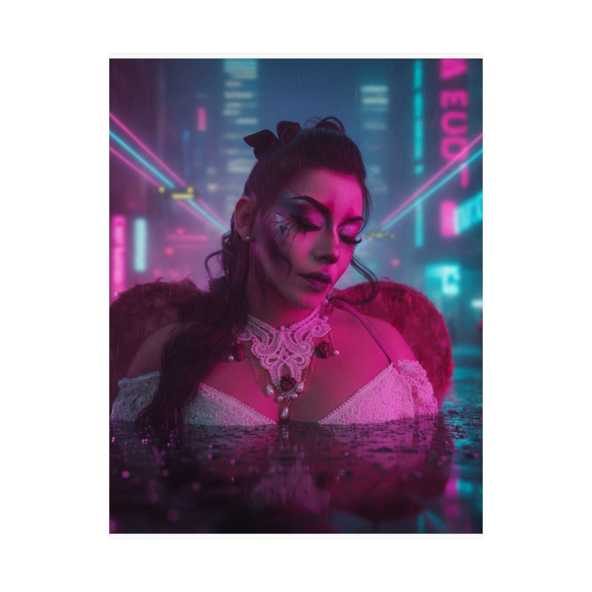 Neon Noir — Person — Matte Poster