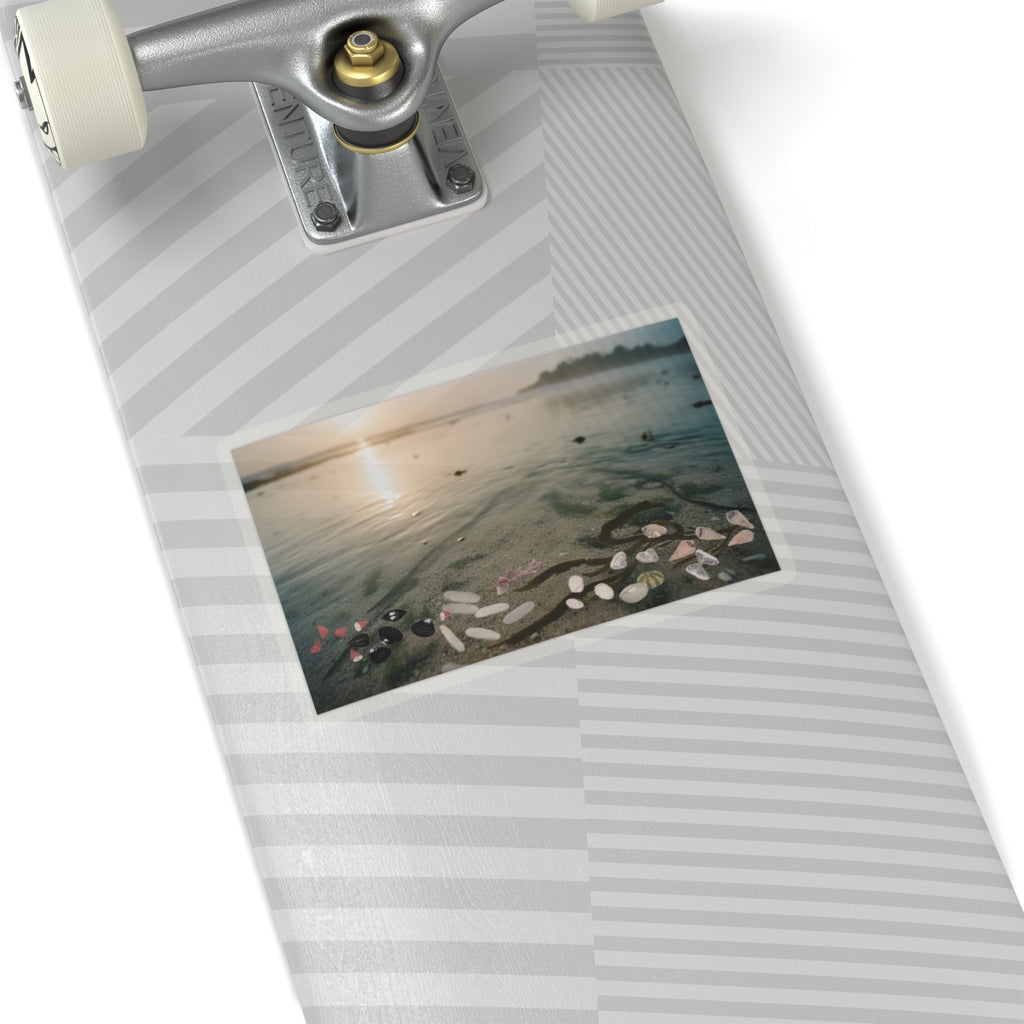 Scenic Nature — Shells Under Water — Kiss-Cut Sticker