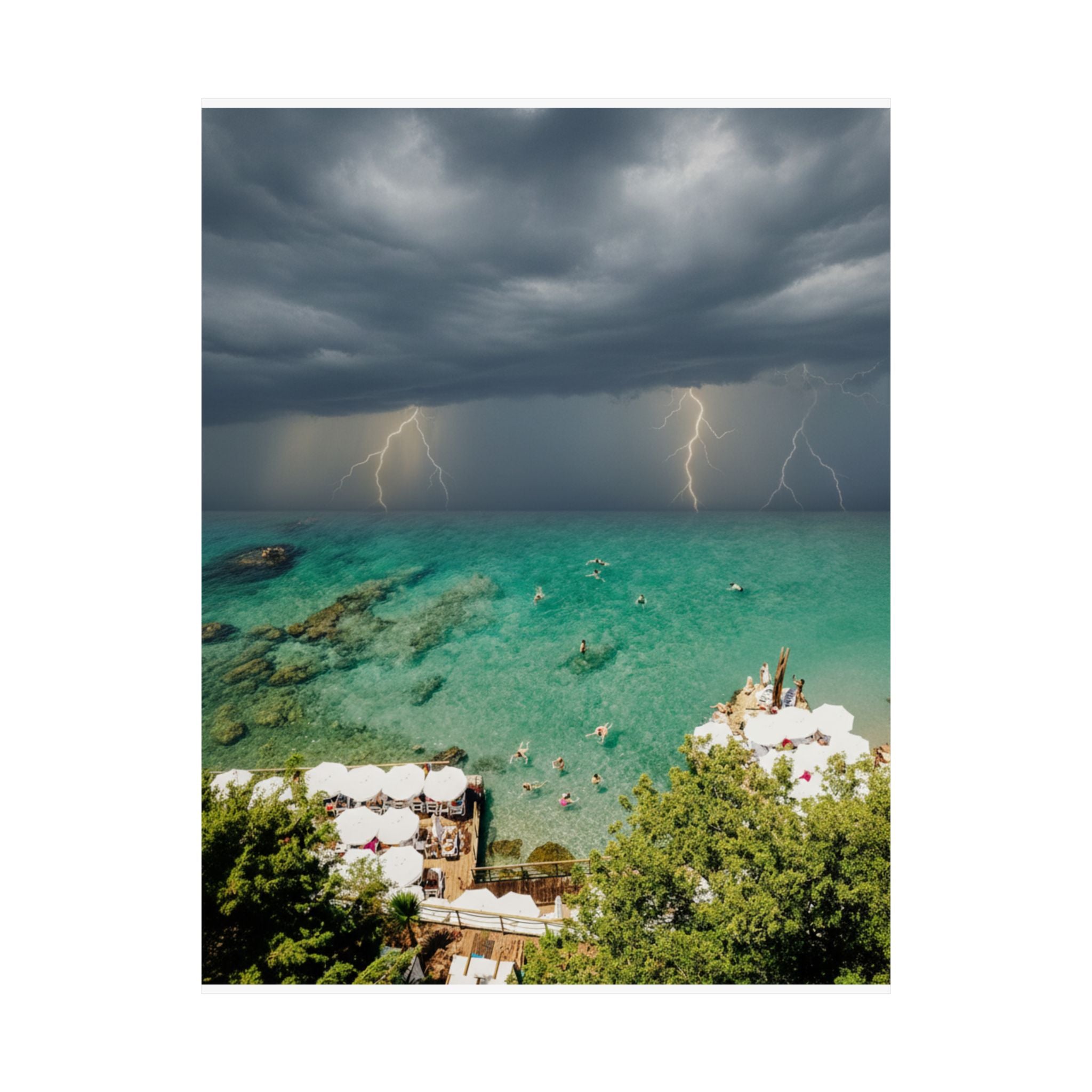 Dramatic Storm — Beach — Matte Poster
