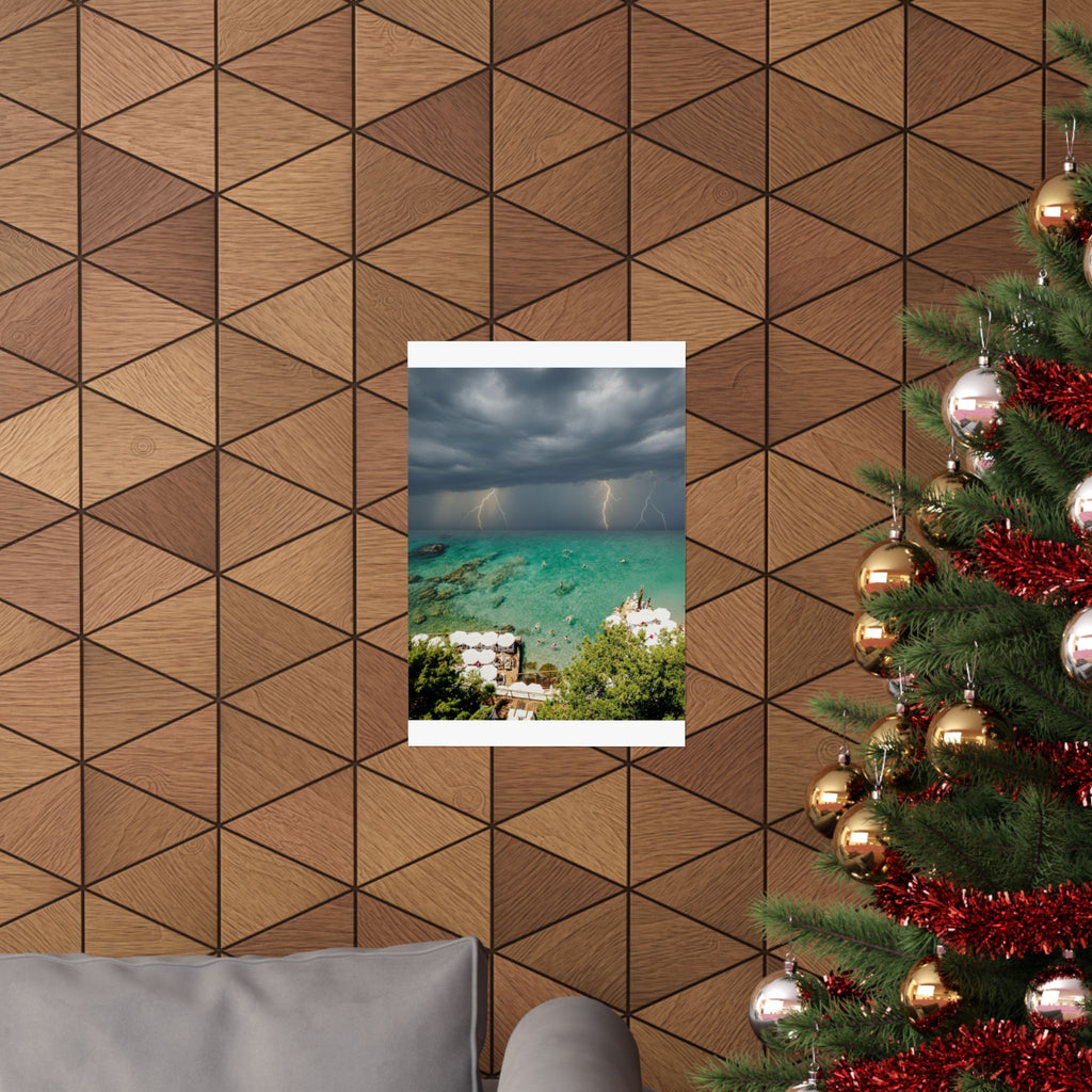 Dramatic Storm — Beach — Matte Poster