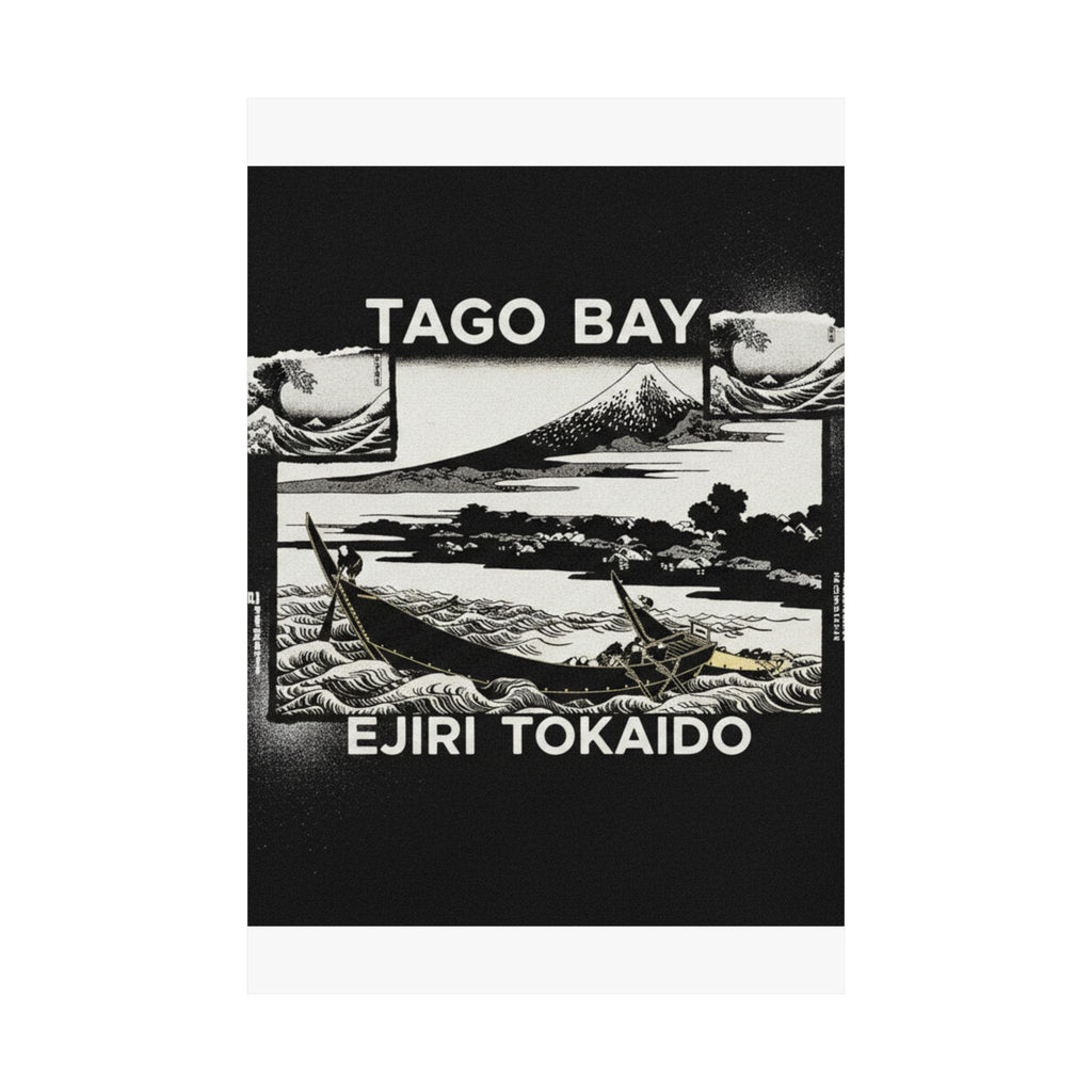 Streetwear Collage — Tago Bay Near Ejiri On The Tōkaidō (Tōkaidō Ejiri Tago No Ura Ryaku Zu), From Th — Matte Poster