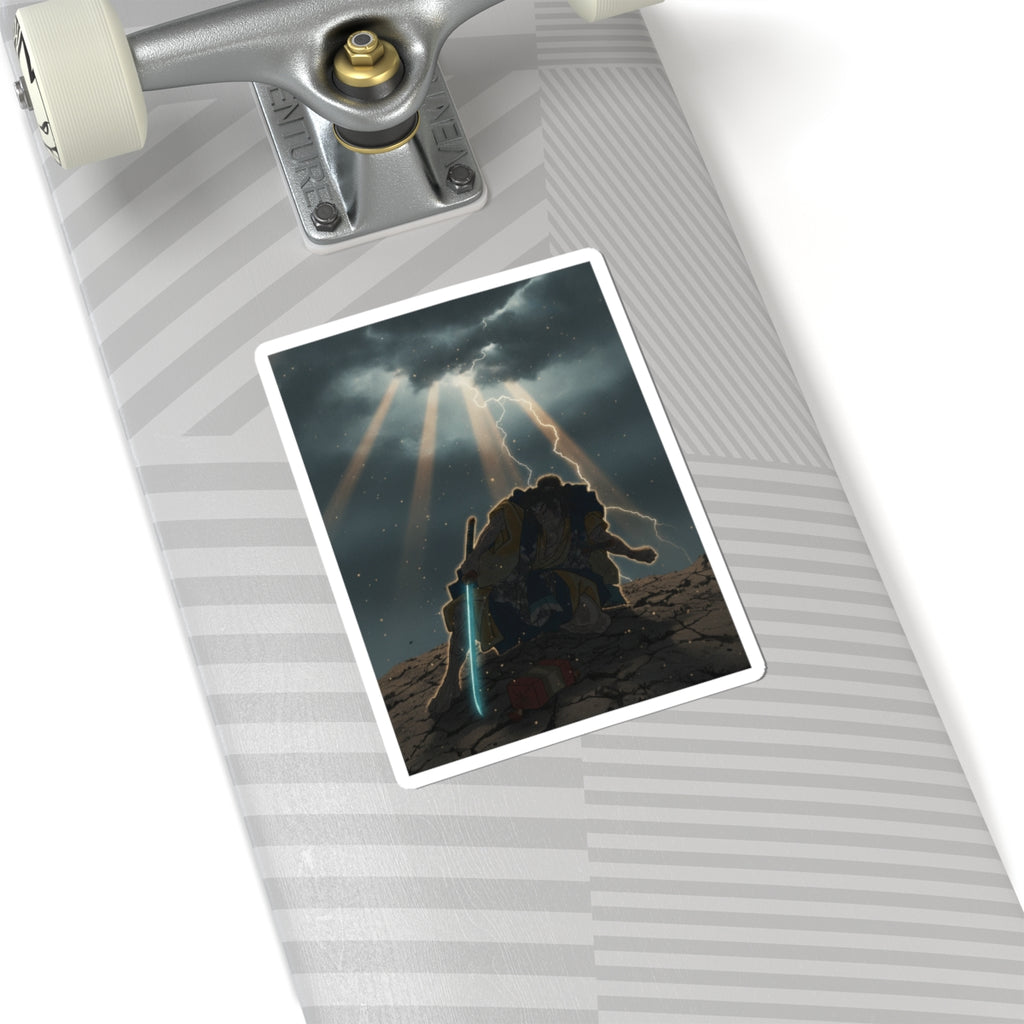 Dramatic Storm — “‘A Molted Cicada Shell’ (Utsusemi): Soga Gorō Tokimune,” From The Series Scenes — Kiss-Cut Sticker