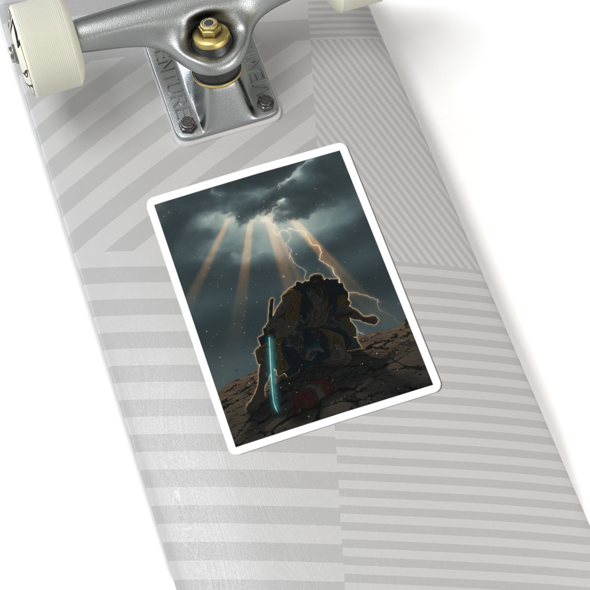 Dramatic Storm — “‘A Molted Cicada Shell’ (Utsusemi): Soga Gorō Tokimune,” From The Series Scenes — Kiss-Cut Sticker