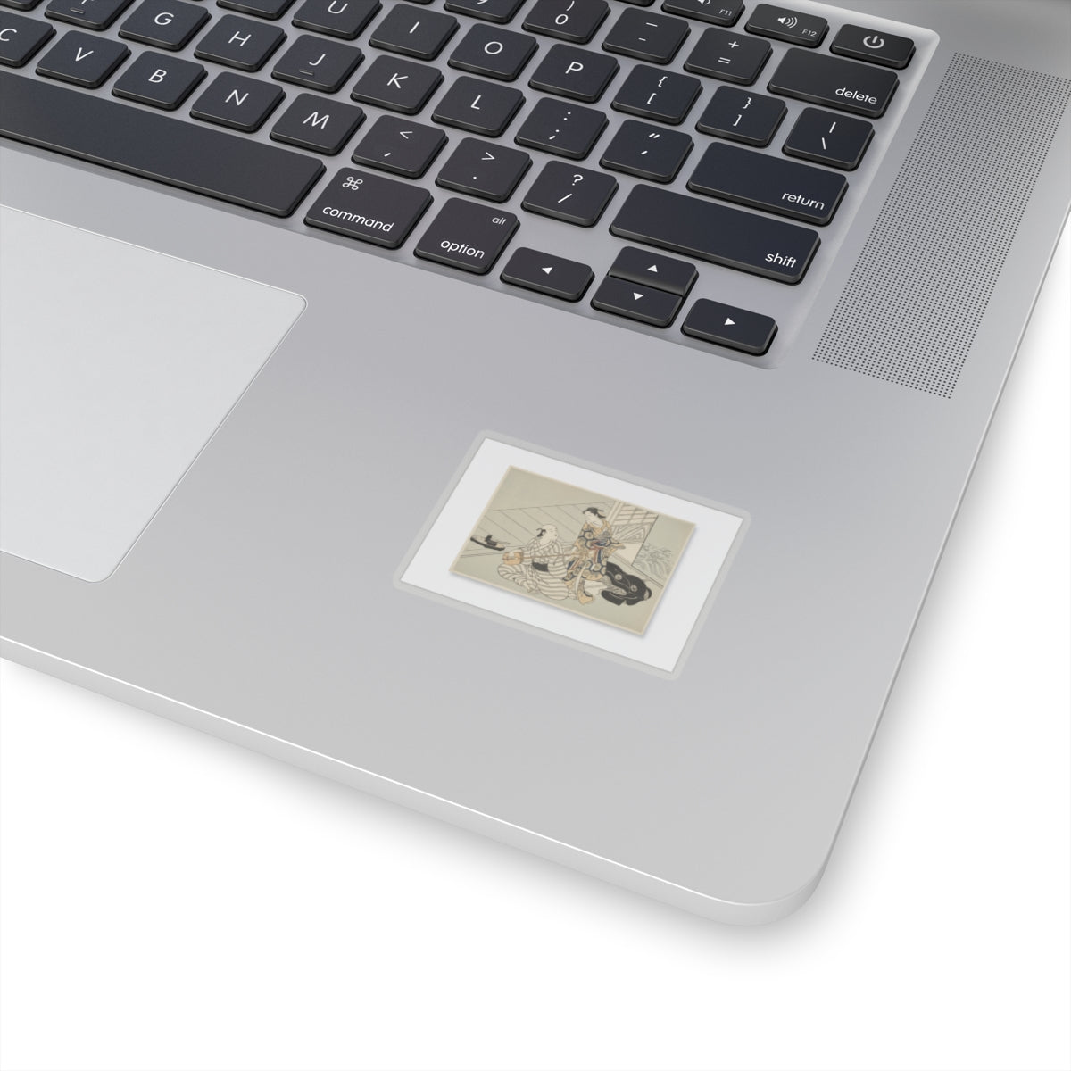 Ecommerce Main — Lady Interrupting Her Lover, Who Is Playing The Shamisen — Kiss-Cut Sticker