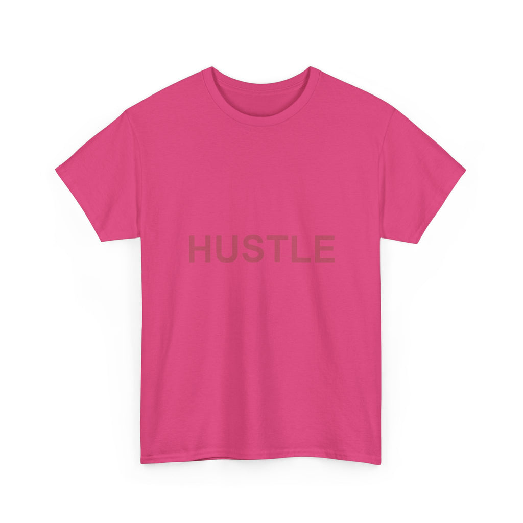 HUSTLE Bold Crimson Minimal Typography Graphic Tee