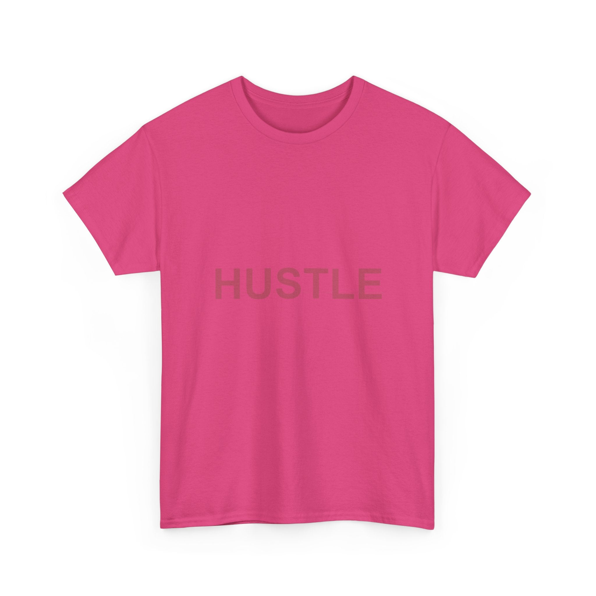 HUSTLE Bold Crimson Minimal Typography Graphic Tee