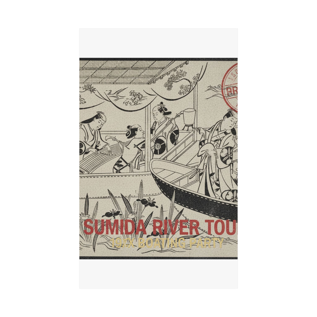 Vintage Bootleg — An Actor'S Boating Party On The Sumida River — Matte Poster