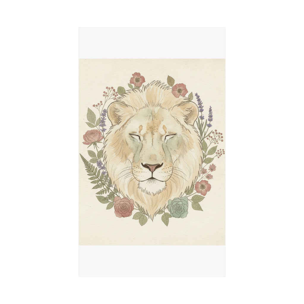 Botanical — Lion — Matte Poster