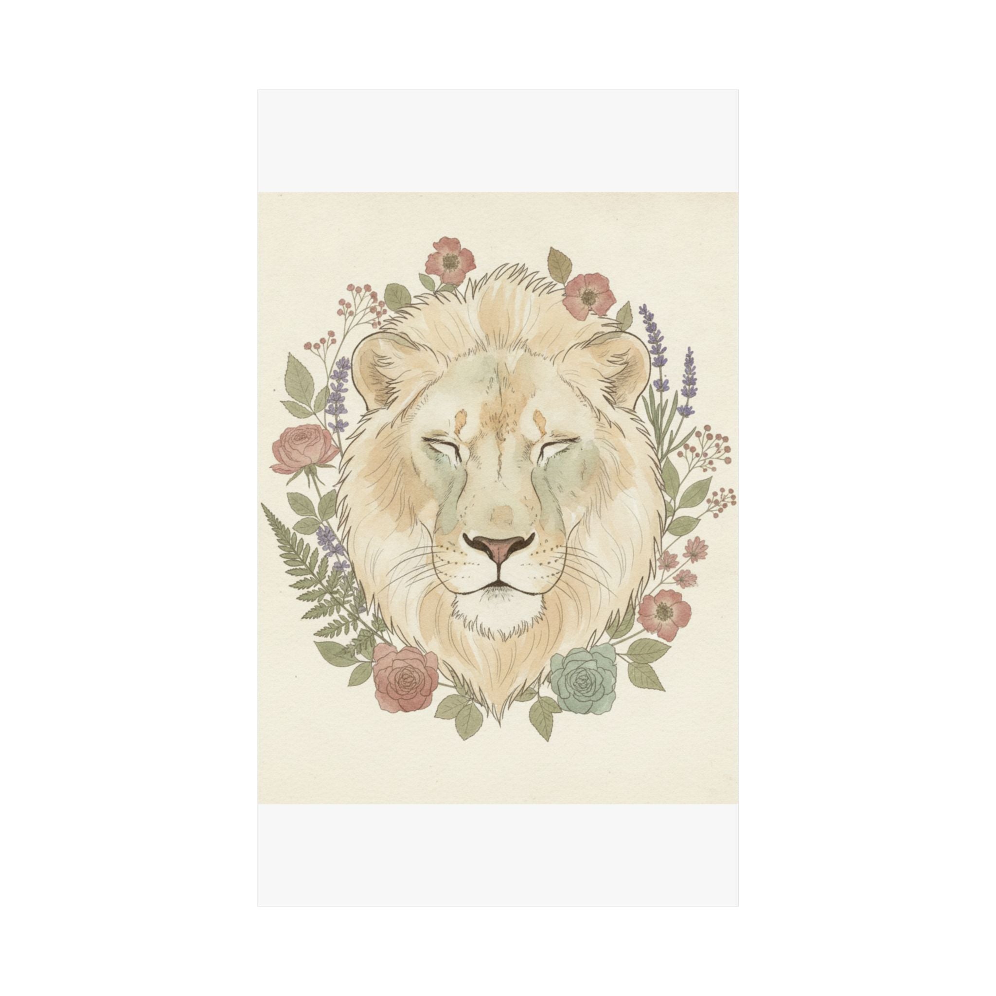 Botanical — Lion — Matte Poster