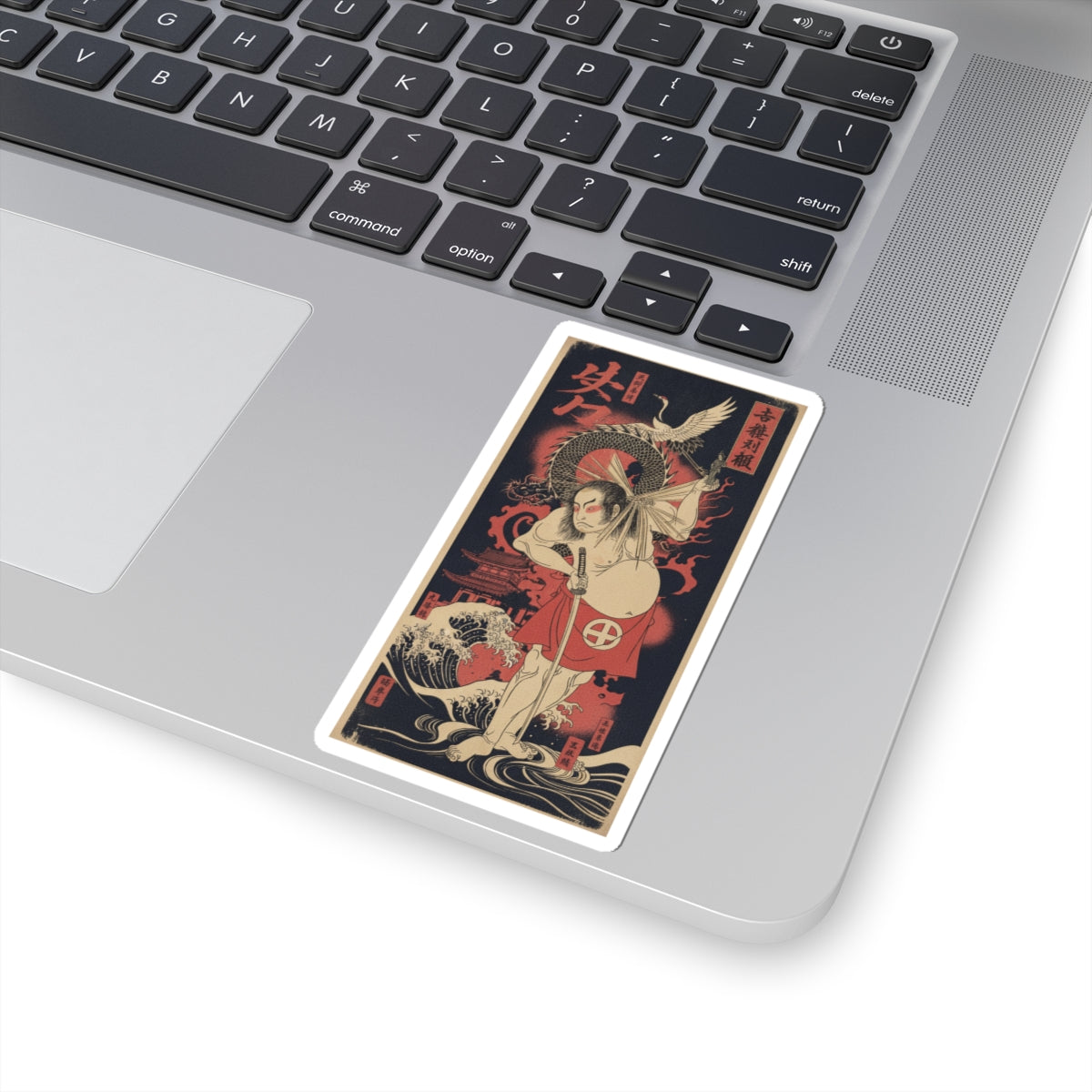 Japanese Street — The Third Otani Hiroji As A Man Clothed Only With A Red Apron — Kiss-Cut Sticker