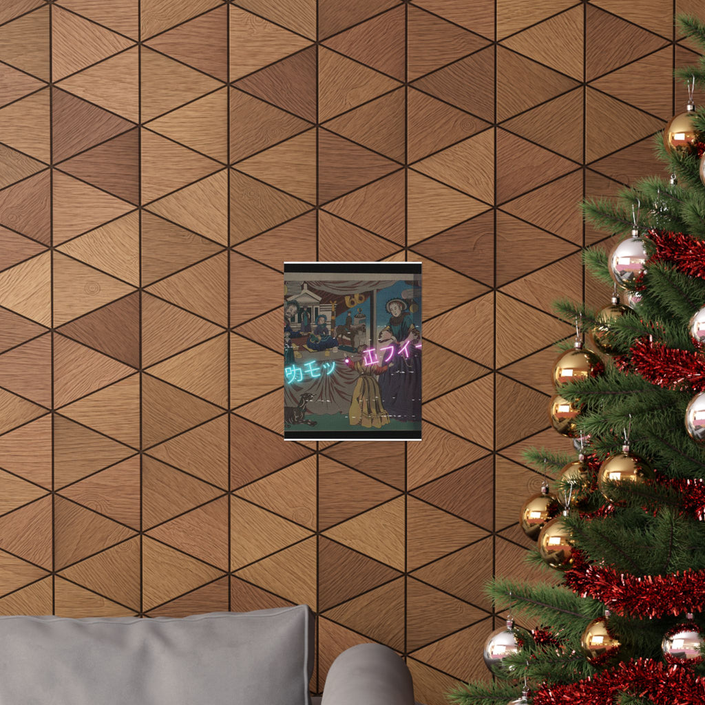 Glitch Culture — Color Print Of A Copperplate Picture Of A Toy Shop — Matte Poster