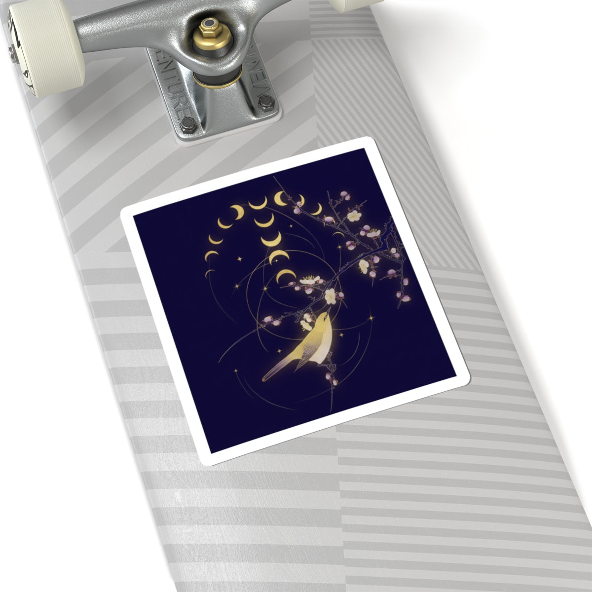 Celestial — New Moon; Nightingale On A Plum Branch — Kiss-Cut Sticker