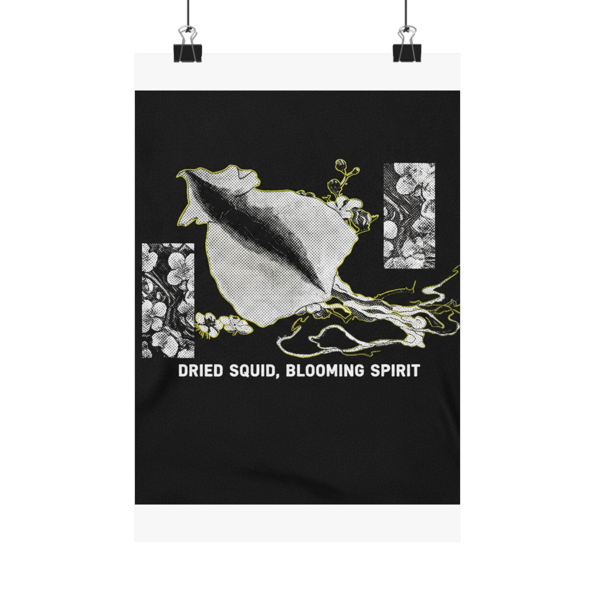 Streetwear Collage — Dried Cuttle-Fish And Plum Blossoms — Matte Poster