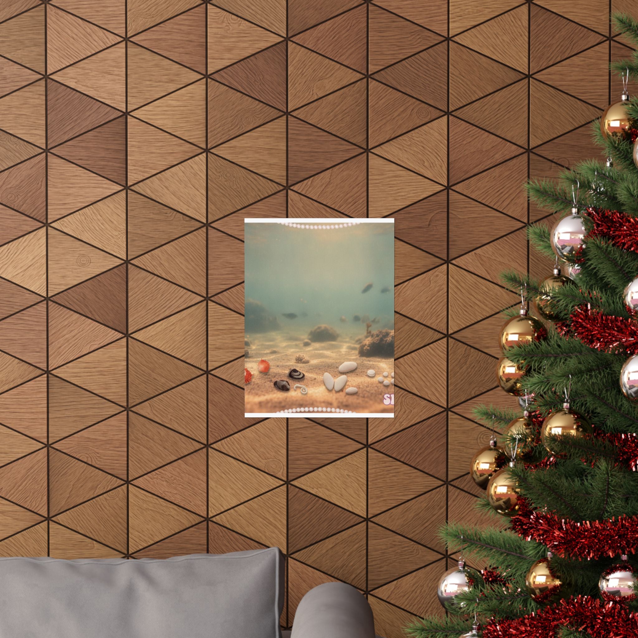 Scenic Nature — Shells Under Water — Matte Poster