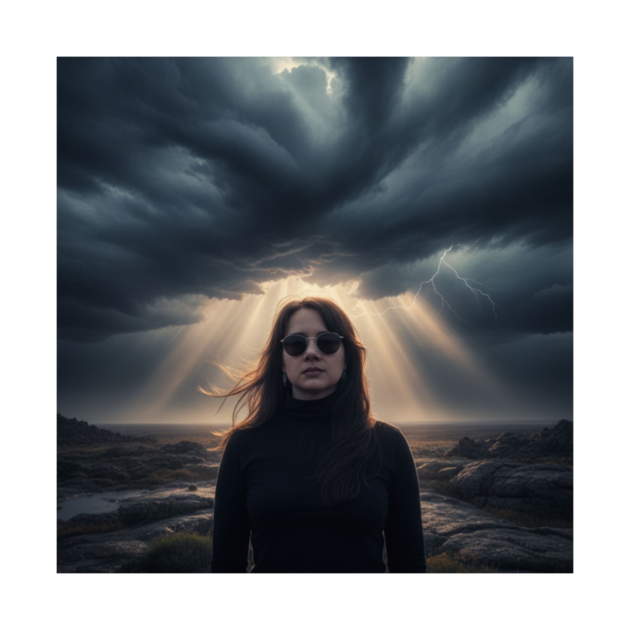 Dramatic Storm — Person — Matte Poster
