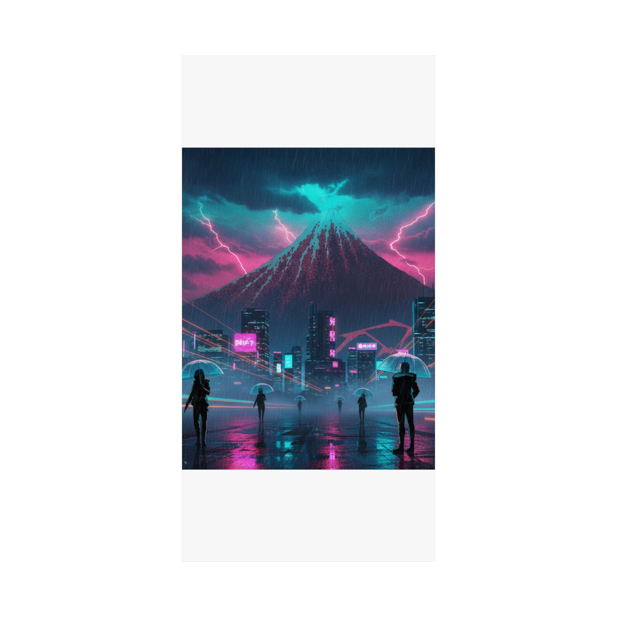 Neon Noir — Storm Below Mount Fuji (Sanka No Haku U), From The Series Thirty-Six Views Of Mo — Matte Poster
