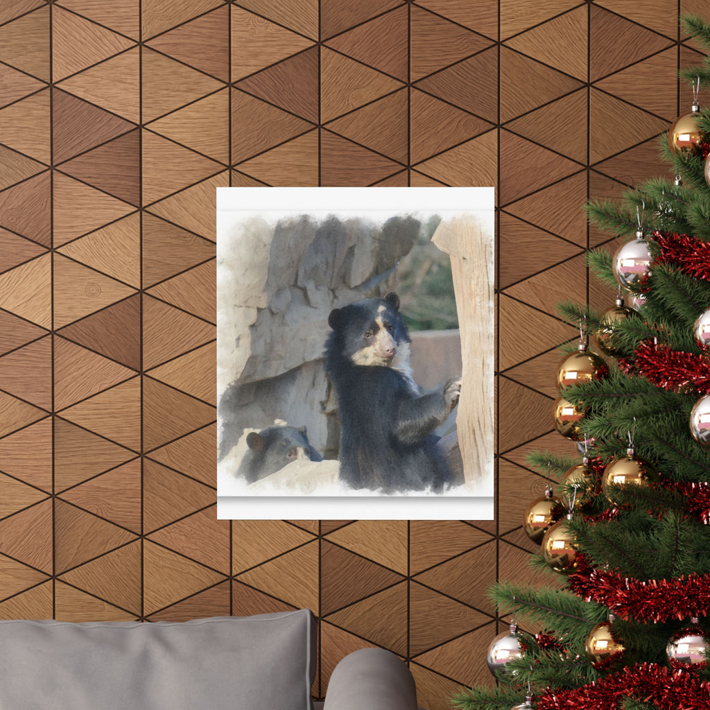 Watercolor — Bear — Matte Poster