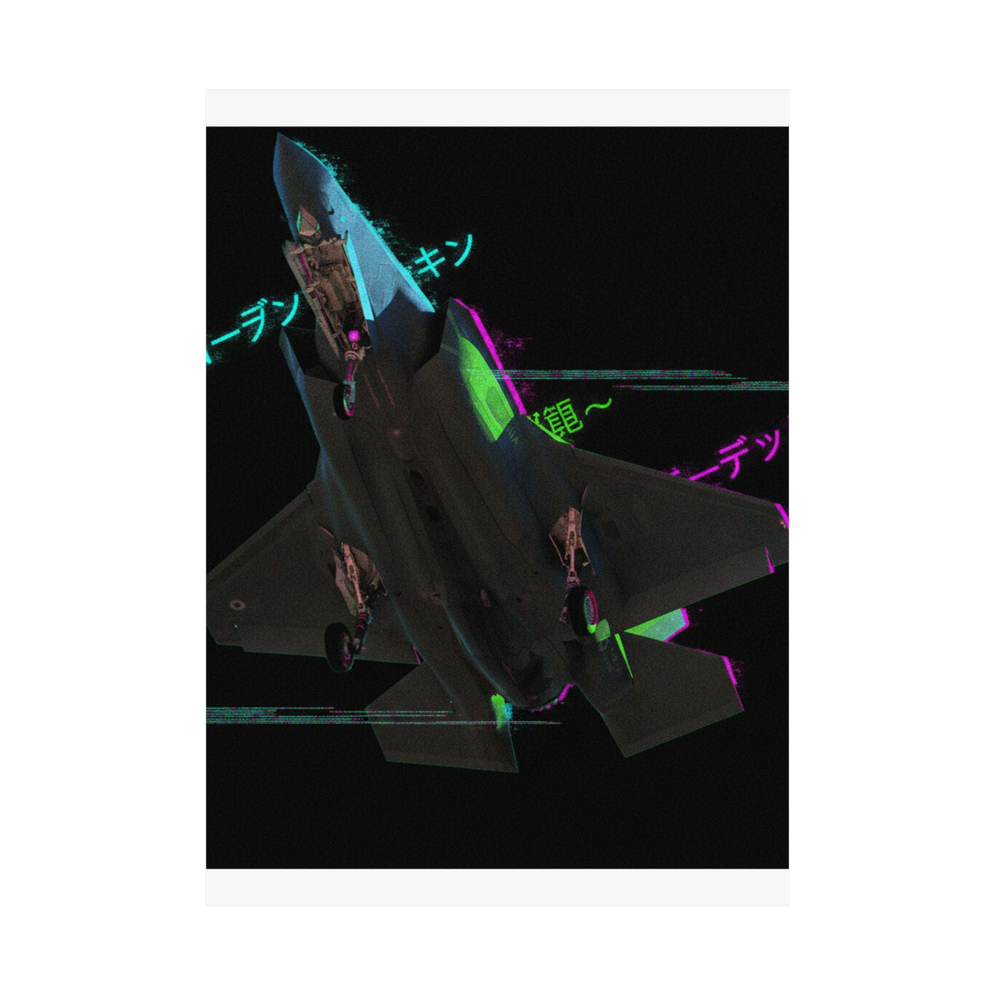 Glitch Culture — Plane — Matte Poster