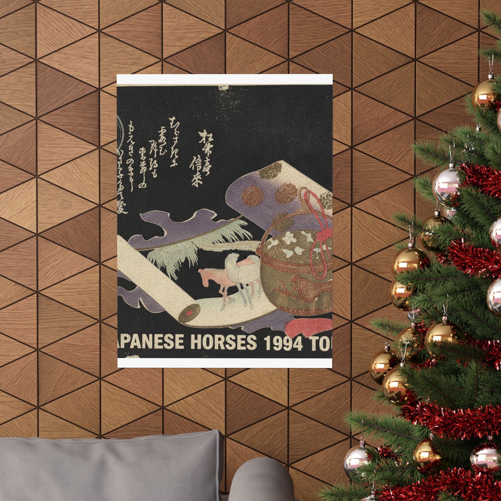 Vintage Bootleg — Scroll Painting Of Horse — Matte Poster