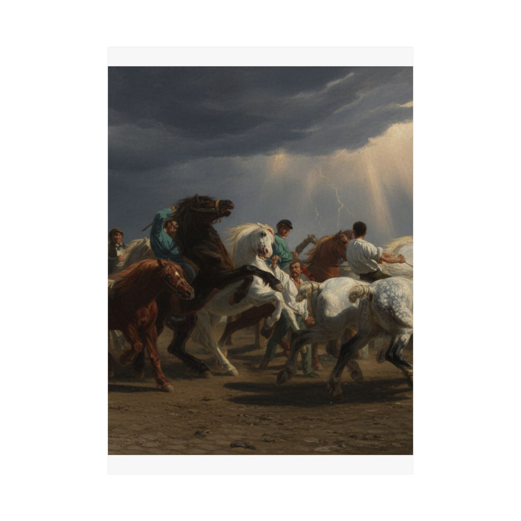 Dramatic Storm — Horse — Matte Poster