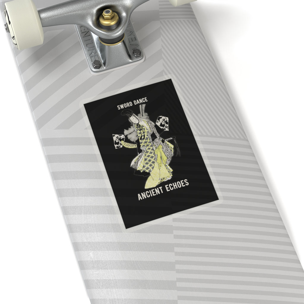 Streetwear Collage — Dancing Girl Wearing A Sword — Kiss-Cut Sticker
