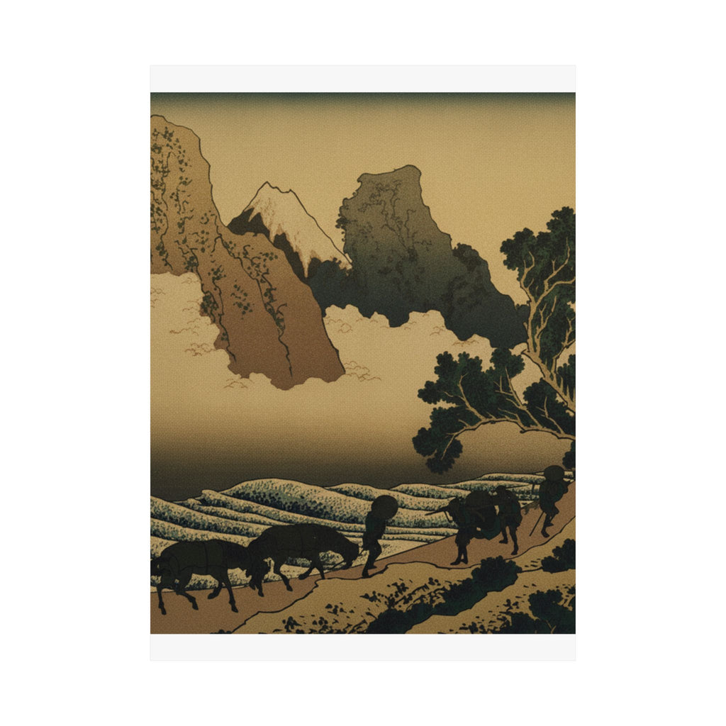 Scenic Nature — View From The Other Side Of Fuji From The Minobu River (Minobugawa Ura Fuji), Fr — Matte Poster