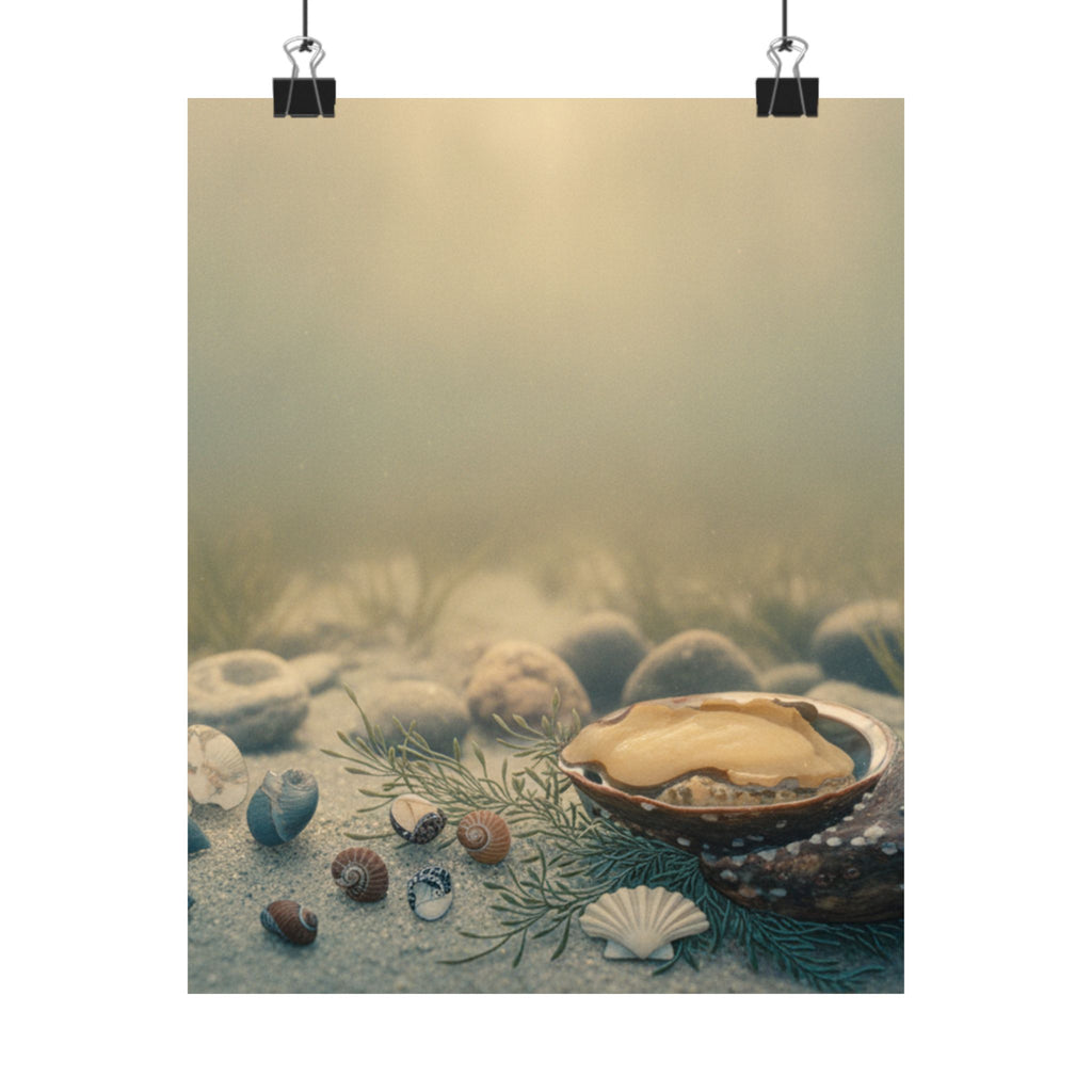 Scenic Nature — Shells Under Water — Matte Poster