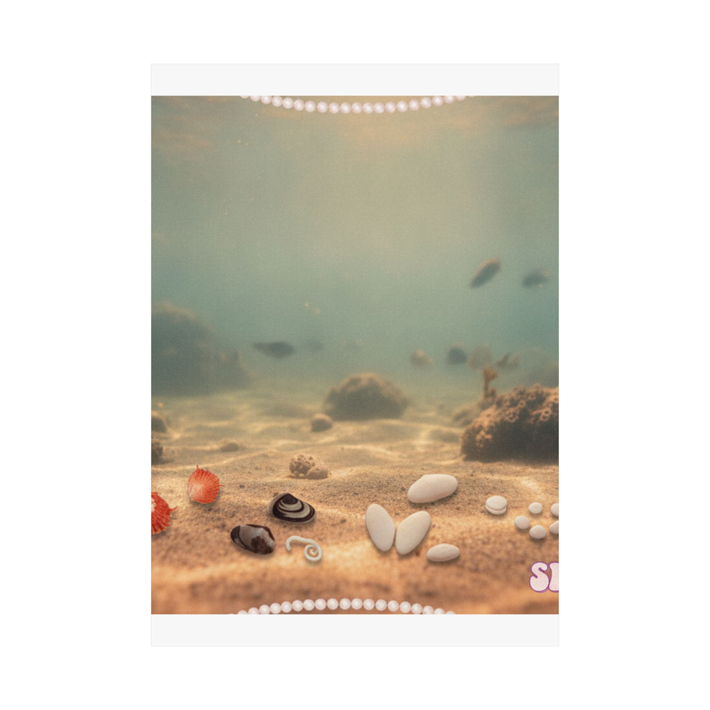Scenic Nature — Shells Under Water — Matte Poster