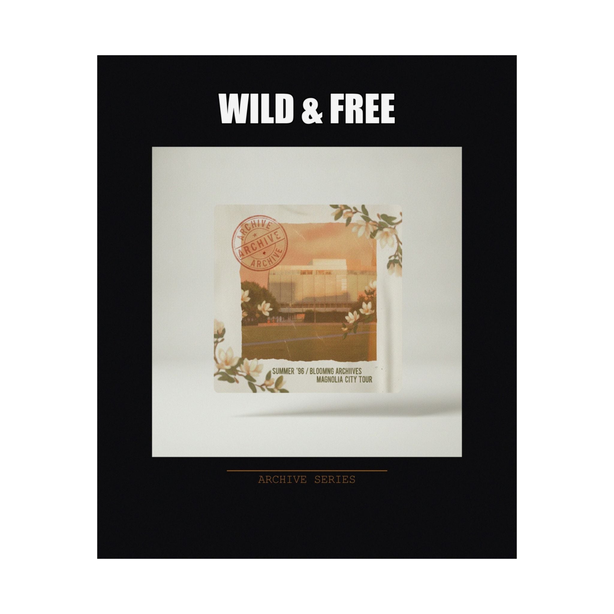 WILD & FREE Vintage Magnolia Archive Matte Poster