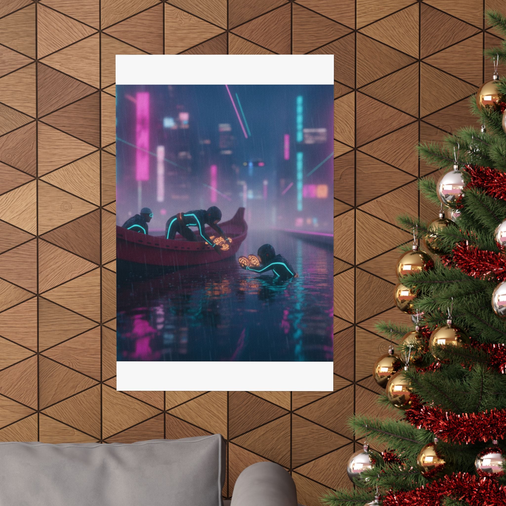 Neon Noir — Seishu Awabi-Tori No Zu — Matte Poster