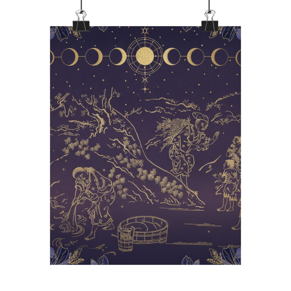 Celestial — Fagot–Gatherer Finds Boy With Sparrow — Matte Poster