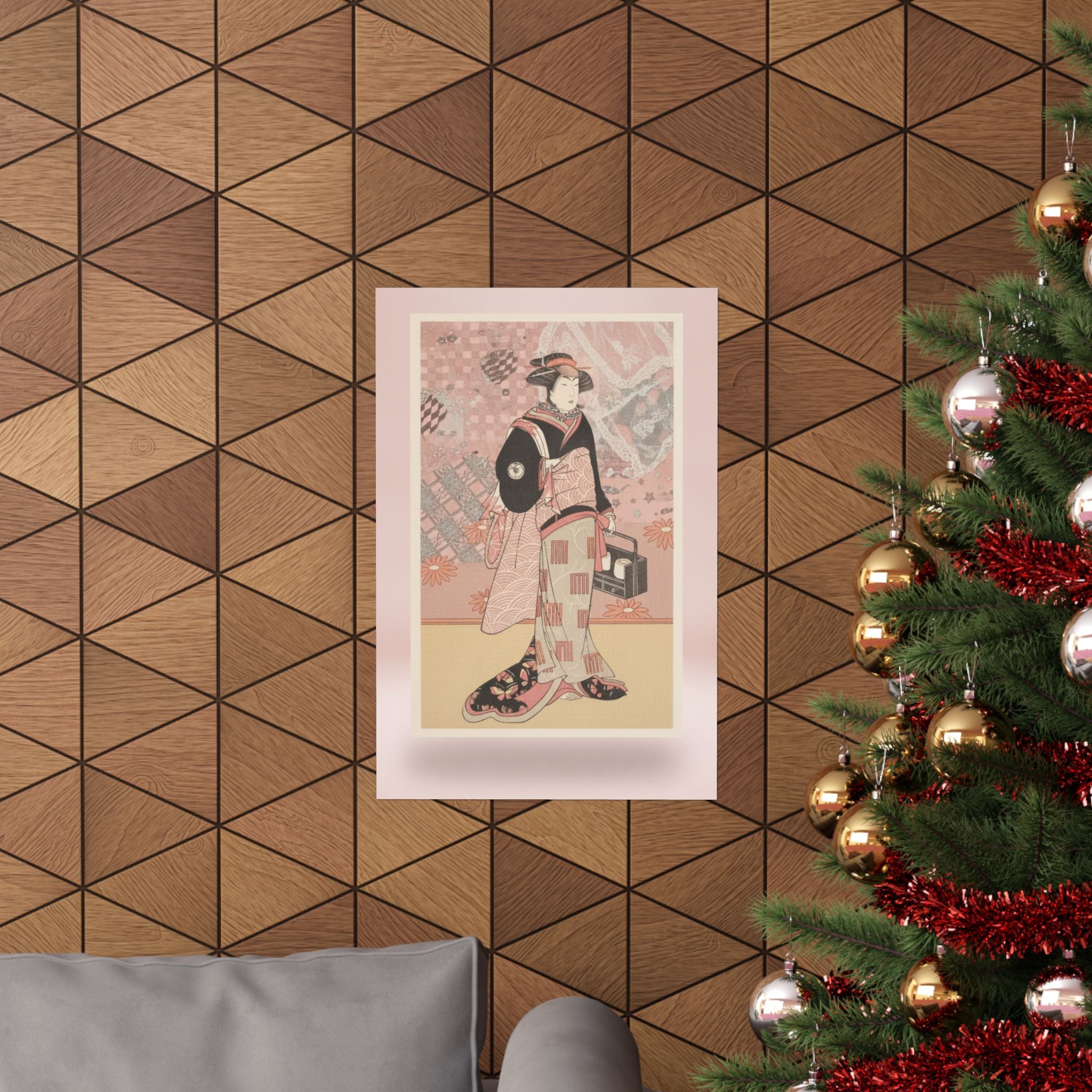 Product Marketing — The Actor Iwai Hanshiro Iv As A Woman In A Black Kimono — Matte Poster